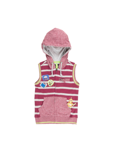 

Cherokee Boys Red & Off-White Striped Hooded Sweatshirt