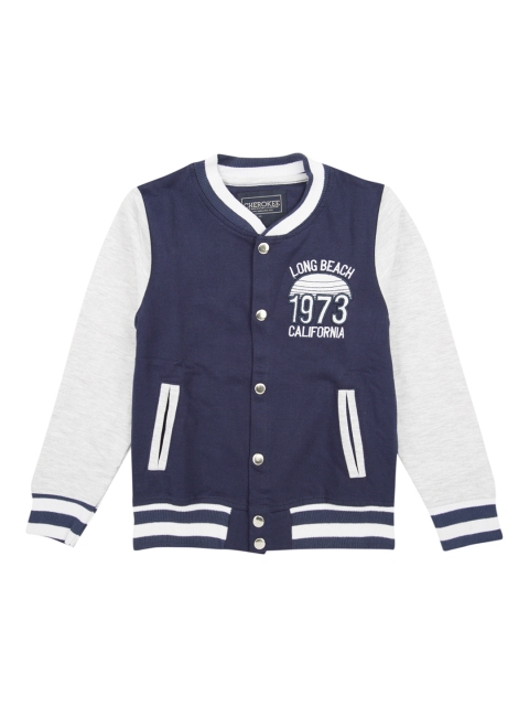 

Cherokee Boys Navy Blue Colourblocked Padded Jacket