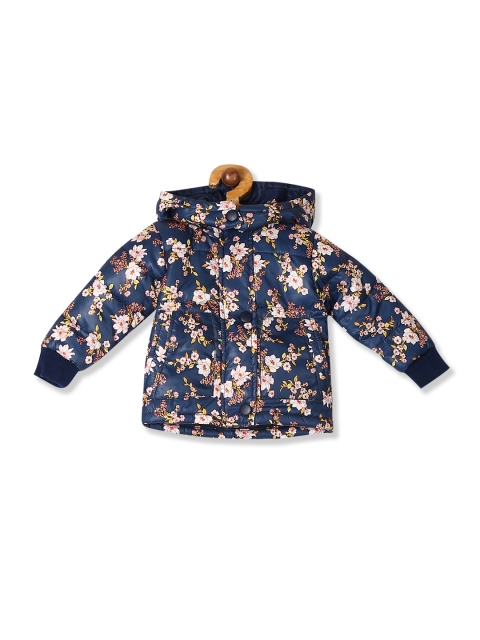 

Donuts Girls Navy Blue Printed Puffer Jacket