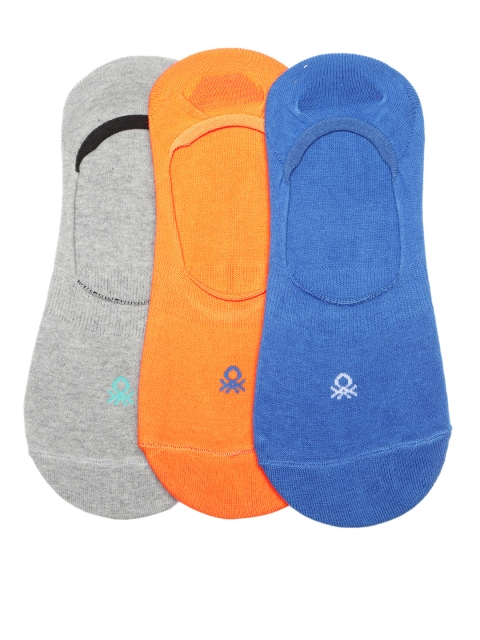 

Undercolors of Benetton Unisex Set of 3 Solid Shoe Liners, Blue