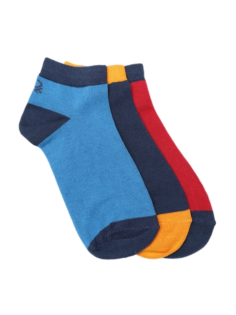 

Undercolors of Benetton Unisex Set of 3 Solid Ankle-Length Socks, Red
