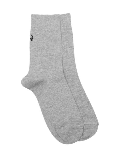 

Undercolors of Benetton Unisex Grey Melange Solid Calf-Length Socks