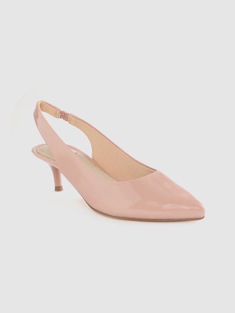 

Carlton London Women Peach-Coloured Solid Pumps