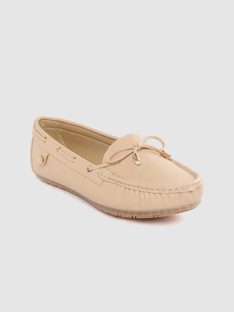 

Carlton London Women Beige Solid Boat Shoes