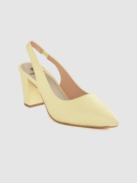 

Carlton London Women Yellow Solid Pumps