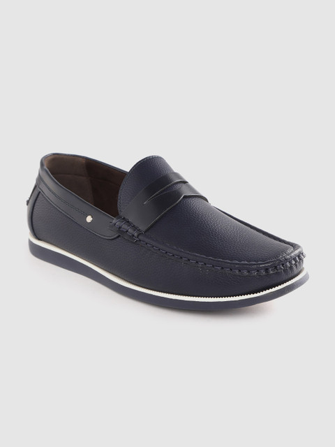 

Carlton London Men Navy Blue Solid Penny Loafers