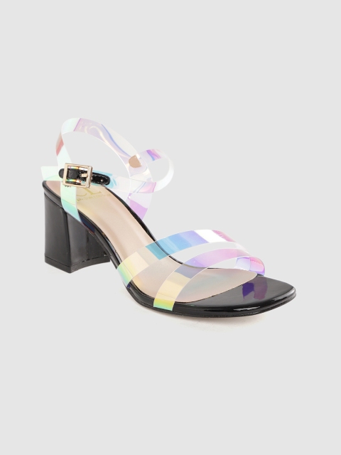 

Carlton London Women Transparent Iridescent Effect Block Heels