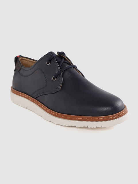 

Carlton London Men Navy Blue Solid Derbys