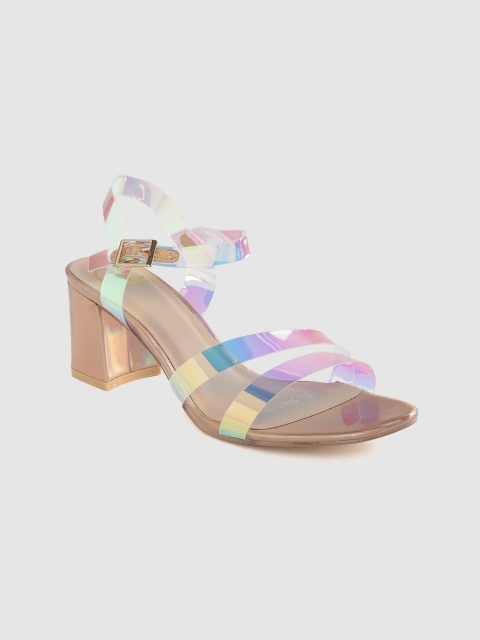 

Carlton London Women Transparent Iridescent Effect Block Heels