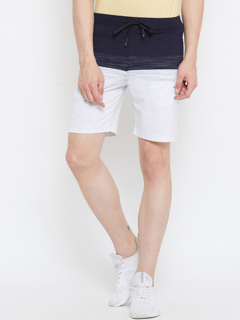 

Okane Men Navy Blue Colourblocked Regular Fit Regular Shorts