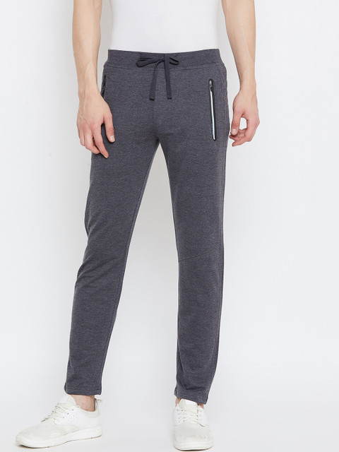 

Okane Men Grey Solid Track Pants