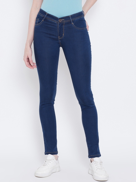 

METTLE Women Blue Regular Fit Mid-Rise Clean Look Jeans