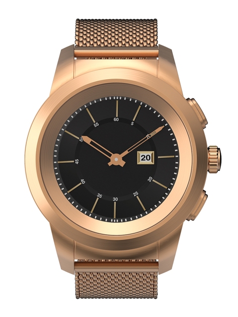 

NOISE Unisex Rose Gold-Toned NoiseFit Fusion Hybrid Smart Watch With Milanese Strap & Extra Silicone Strap