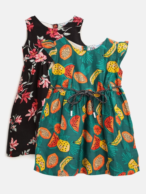 

Chutput Girls Pack of 2 Printed A-Line Dresses, Multi