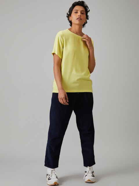 

Bhaane Women Lime Green Solid Top