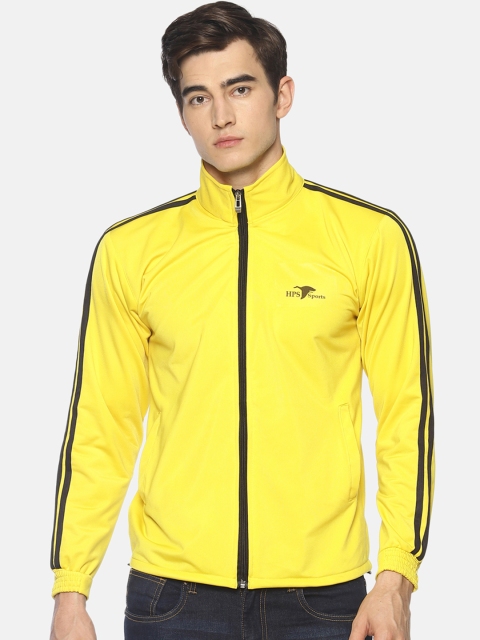 

HPS Sports Men Yellow Solid Sporty Jacket