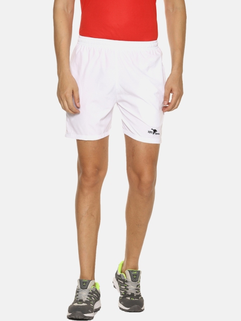

HPS Sports Men White Solid Regular Fit Sports Shorts