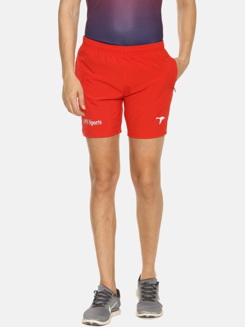 

HPS Sports Men Red Solid Regular Fit Sports Shorts