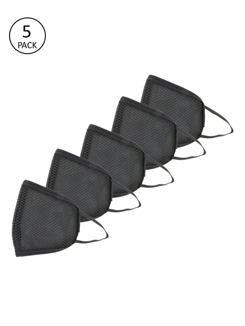 

Carlton London Pack of 5 Black Reusable 3-Ply Outdoor Masks