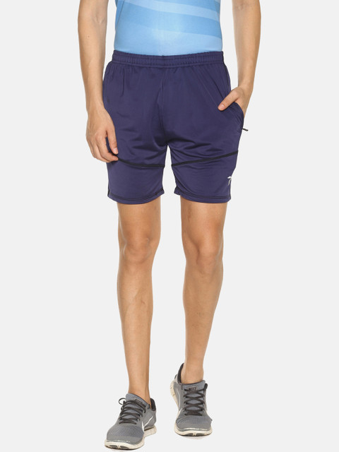

HPS Sports Men Navy Blue Solid Regular Fit Sports Shorts
