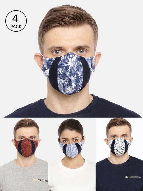 

Bene Kleed Unisex 4 Pcs 5-Ply Reusable Outdoor Fashion Masks, Multi