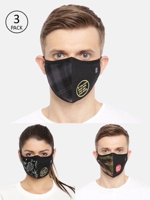 

Bene Kleed Unisex 3 Pcs 5-Ply Reusable Outdoor Fashion Masks, Multi