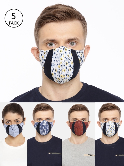 

Bene Kleed Unisex Assorted Pack Of 5 5-Ply Reusable Outdoor Masks
