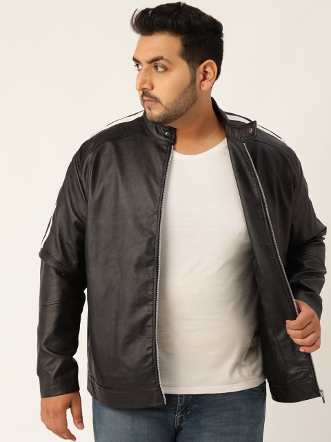 

Sztori Men Black Solid Plus Size Tailored Jacket