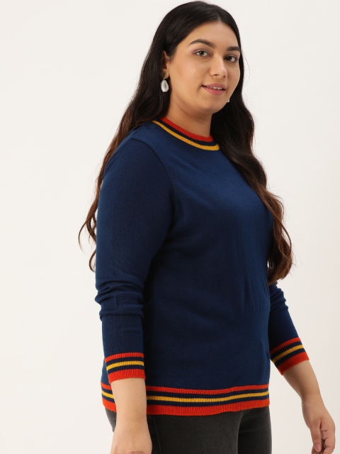 

Sztori Women Navy Blue Solid Sweaters