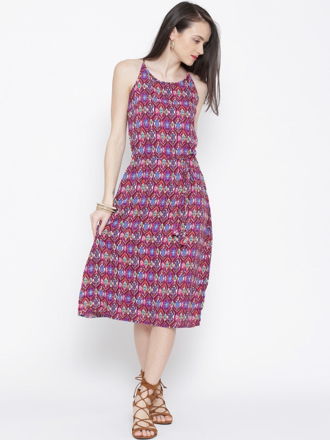 

Tokyo Talkies Multicoloured Printed Midi Dress, Multi