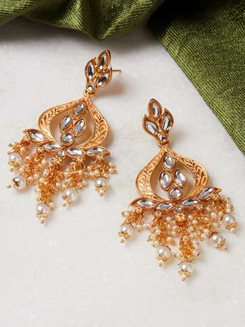 

GloBox By ZeroKaata Gold-Plated & Orange Classic Drop Earrings