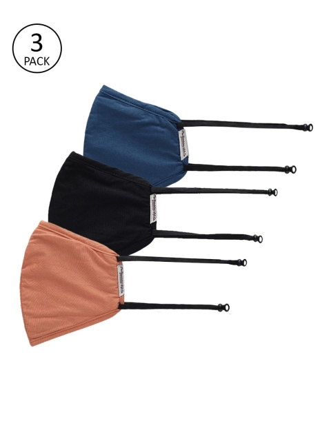 

Roadster Adult Multicoloured Pack of 3 Reusable 5 Layered Outdoor Masks, Multi
