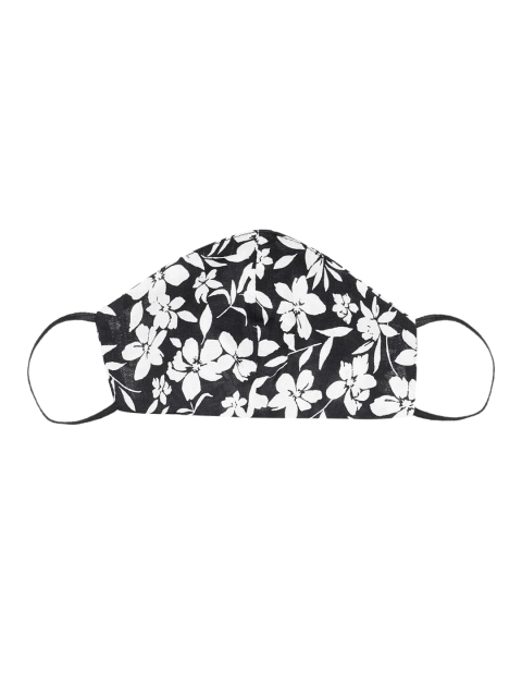 

Femella Women Black Printed 2-Ply Reusable Cloth Mask