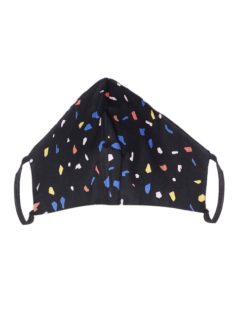 

Femella Women Black & White Floral Printed Reusable 3-Layers Outdoor Mask