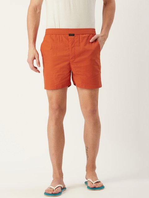 

Sweet Dreams Men Rust Orange Solid Boxers MB-1698AT