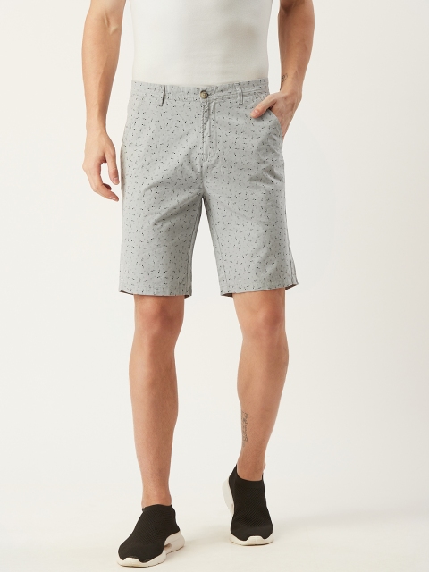 

Sweet Dreams Men Grey & Black Printed Regular Fit Chino Shorts