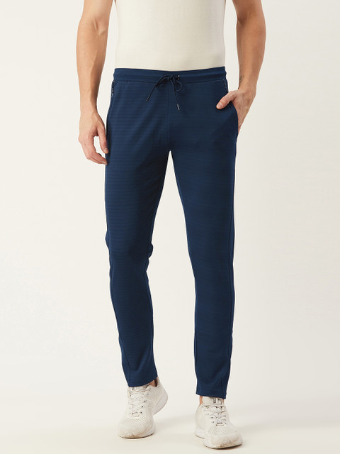 

Sweet Dreams Men Navy Blue Self-Striped Training Track Pants