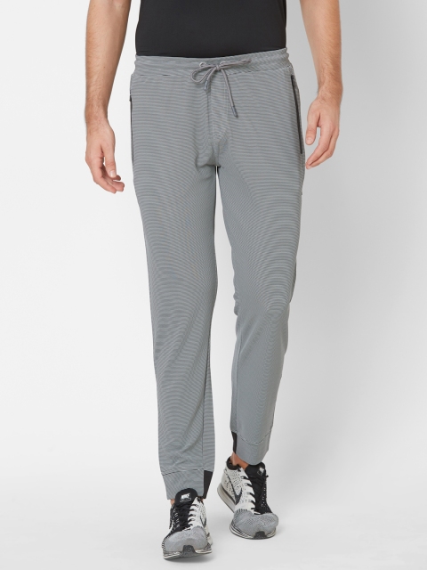 

SWEET DREAMS Men White & Grey Striped Slim Joggers