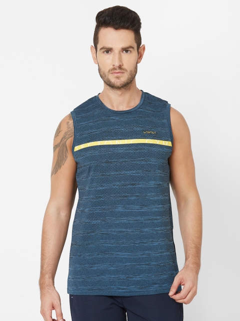 

Sweet Dreams Men Blue Striped Round Neck T-shirt