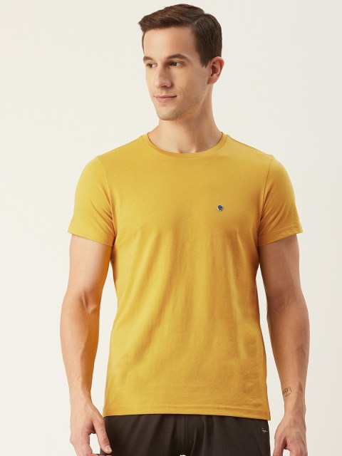 

Sweet Dreams Men Mustard Yellow Solid Lounge T-shirt