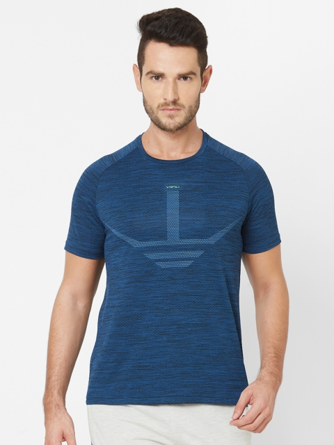 

Sweet Dreams Men Blue Printed Round Neck T-shirt