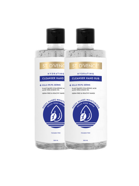 

ST. DVENCE Set of 2 Hand Sanitizer 70% Alcohol 500 ml each, Transparent