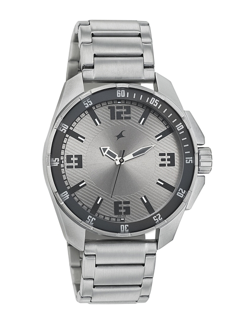 

Fastrack Men Silver-Toned Dial Watch 3084SM02