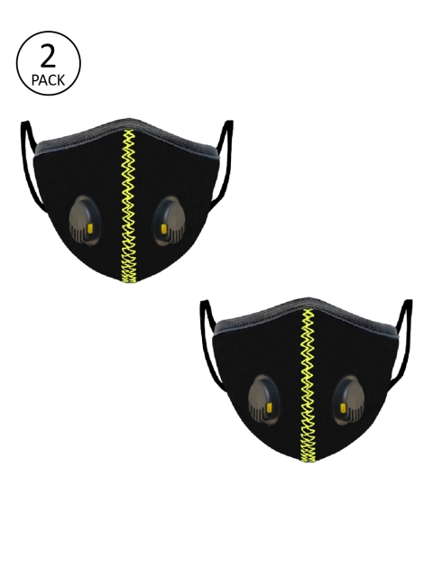 

Lioncrown Pack of 2 Black 3 Ply Alpha Herring N95 Reusable Outdoor Face Masks
