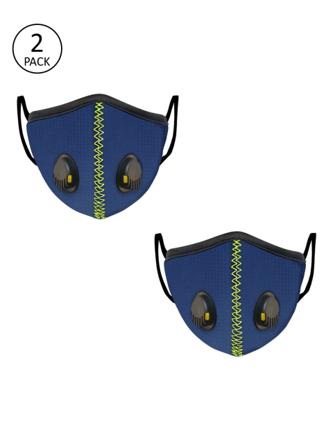 

Lioncrown Pack of 2 Navy Blue 3 Ply Alpha Herring N95 Reusable Outdoor Face Masks