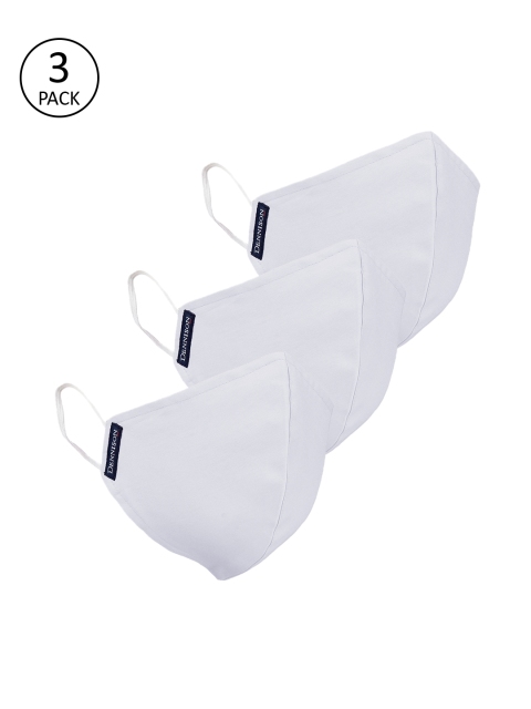 

Dennison Unisex White 3 Pcs 2-Ply Reusable Pleated Fabric Outdoor Mask