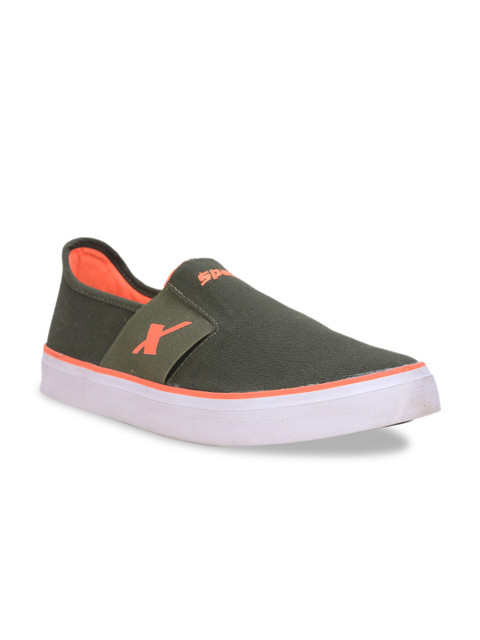 

Sparx Men Olive Green Slip-On Sneakers