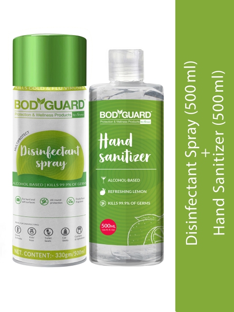 

BOD GUARD Set of Disinfectant Spray & Hand Sanitizer, Green