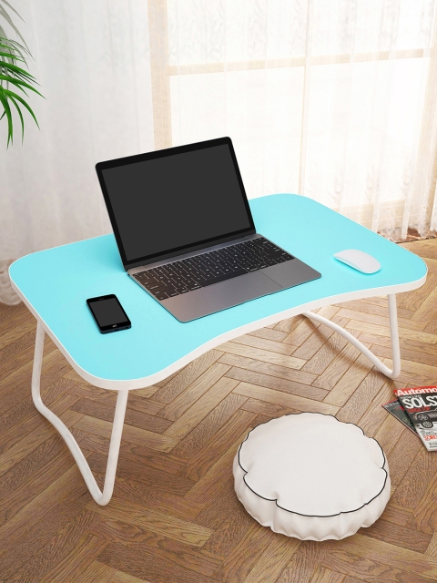 

Story@home Turquoise Blue Solid Foldable Multi-Purpose Laptop Table