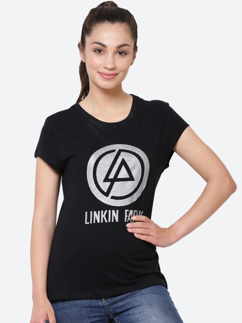 

Free Authority Women Black Linkin Park Printed Round Neck T-shirt